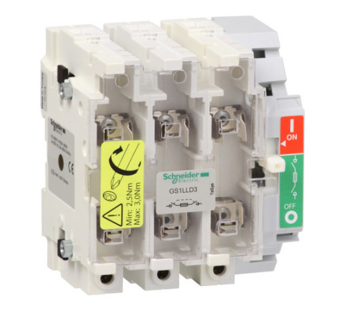 Рубильник с предохранителем Schneider Electric TeSys GS 160А 3P, 00