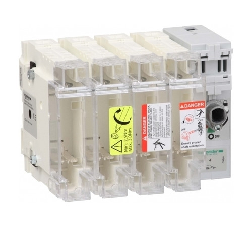 Рубильник с предохранителем Schneider Electric TeSys GS 100А 4P, 22X58