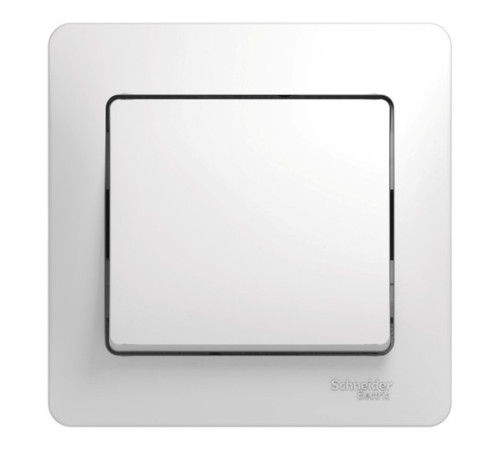Выключатель 1-клавишный Systeme Electric GLOSSA, скрытый монтаж, белый