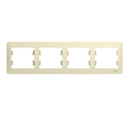 Рамка 4 поста Systeme Electric GLOSSA, горизонтальная, бежевый