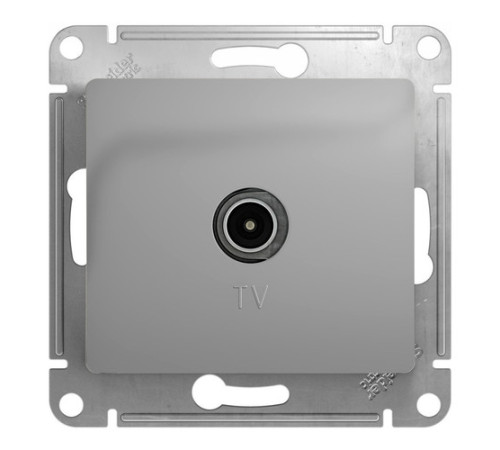 Розетка TV Systeme Electric GLOSSA, одиночная, алюминий