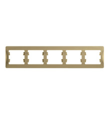 Рамка 5 постов Systeme Electric GLOSSA, горизонтальная, титан