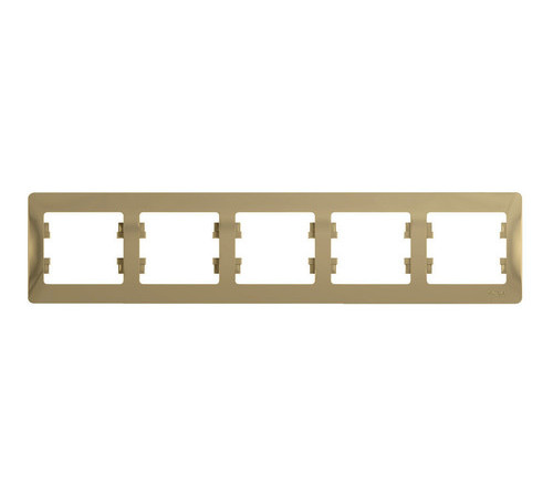 Рамка 5 постов Systeme Electric GLOSSA, горизонтальная, титан