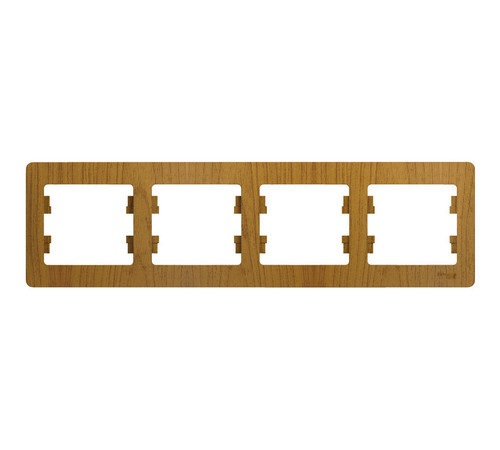 Рамка 4 поста Systeme Electric GLOSSA, горизонтальная, дуб