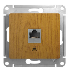 Розетка 1xRJ45 Cat.5 Systeme Electric GLOSSA, дуб