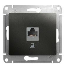 Розетка 1xRJ45 Cat.5 Systeme Electric GLOSSA, антрацит