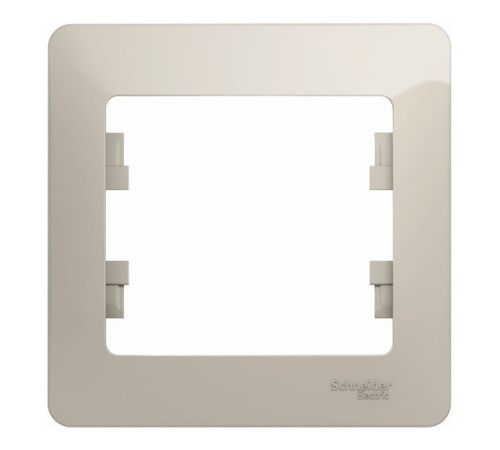 Рамка 1 пост Systeme Electric GLOSSA, молочный