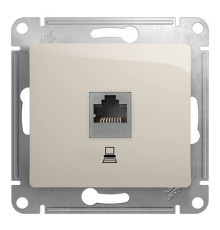 Розетка 1xRJ45 Cat.5 Systeme Electric GLOSSA, молочный