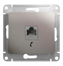 Розетка 1xRJ11 Systeme Electric GLOSSA, платина