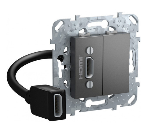 Коннектор HDMI Schneider Electric UNICA TOP, графит