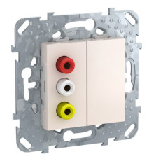 3-RCA коннектор, бежевый