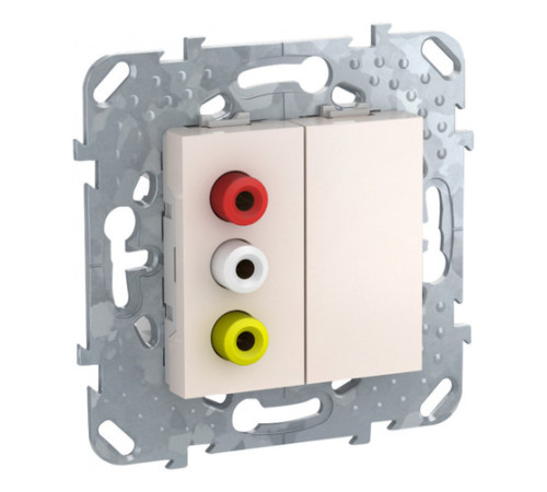 3-RCA коннектор, бежевый