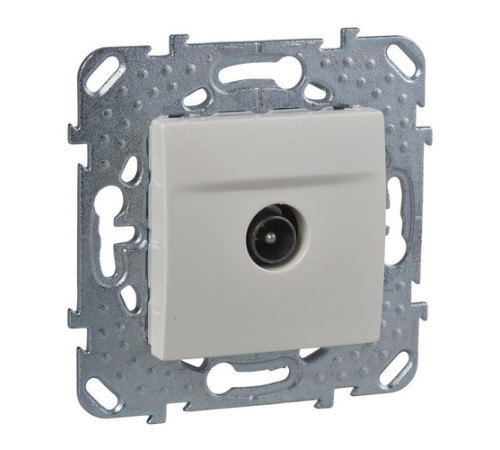 Розетка TV Schneider Electric UNICA, проходная, бежевый