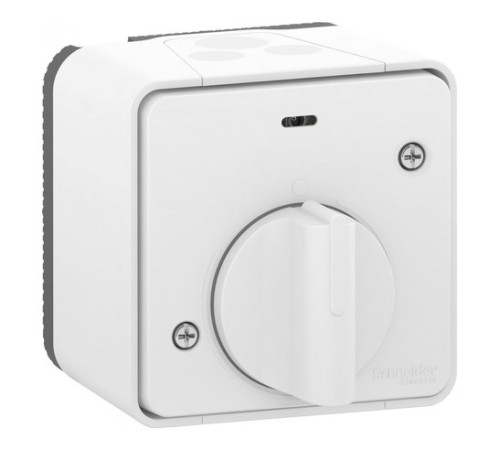 MUREVA S, ВЫКЛЮЧАТЕЛЬ с таймером (реле времени), открытой установки, БЕЛЫЙ, IP55