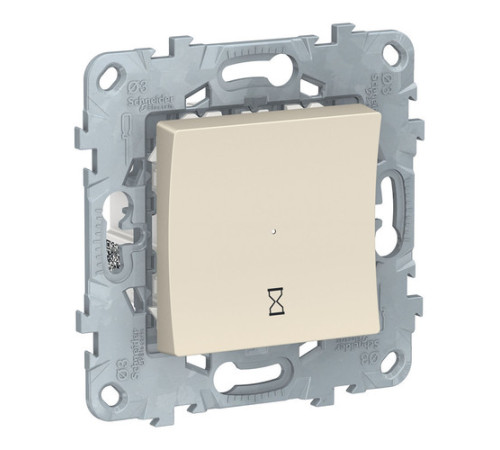 Таймер нажимной Schneider Electric UNICA NEW, механический, бежевый
