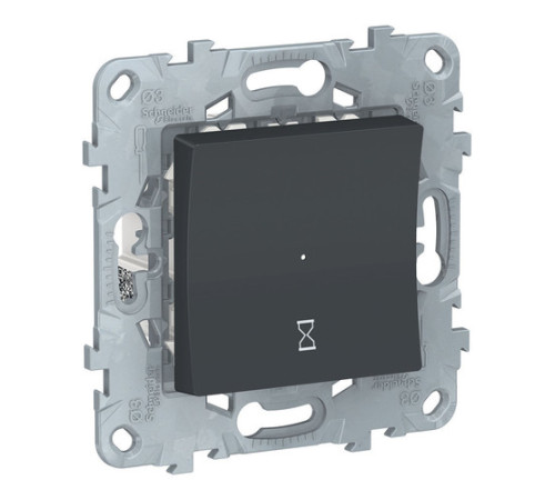 Таймер нажимной Schneider Electric UNICA NEW, механический, антрацит