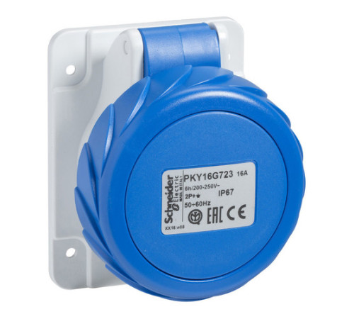 РОЗ СКР УСТ ПРМ БСТР 16А 2P+E IP67 220В