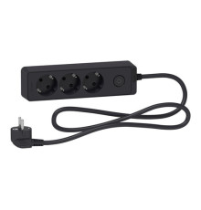 Удлинитель Schneider Electric UNICA EXTEND 3-местный, с выключателем, 1.5м, с заземлением, ST9431B