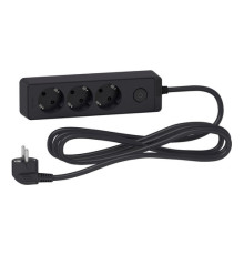 Удлинитель Schneider Electric UNICA EXTEND 3-местный, с выключателем, 3м, с заземлением, ST9433B