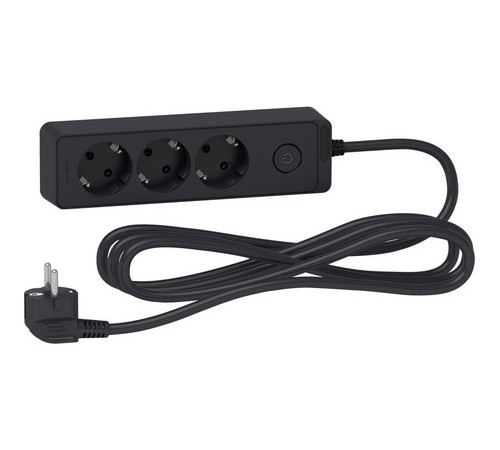 Удлинитель Schneider Electric UNICA EXTEND 3-местный, с выключателем, 3м, с заземлением, ST9433B