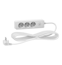 Удлинитель Schneider Electric UNICA EXTEND 3-местный, с выключателем, 5м, с заземлением, ST9435W