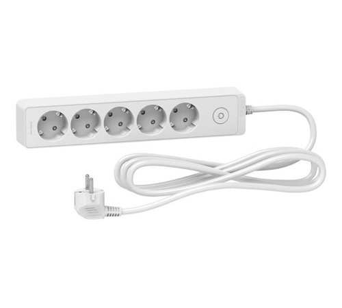 Удлинитель Schneider Electric UNICA EXTEND 5-местный, с выключателем, 3м, с заземлением, ST9453W