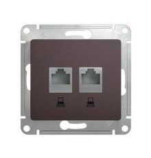 Розетка 2xRJ45 Cat.5 Systeme Electric GLOSSA, графит