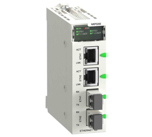 Оптовол. повтор. RIO в шасси Modicon X80