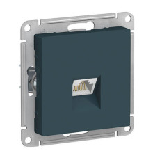 Розетка компьютерная RJ45 Cat.6 Systeme Electric ATLASDESIGN, скрытый монтаж, изумруд, ATN000886