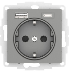 AtlasDesign Сталь Розетка 16А с USB A+C