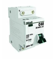Дифавтомат DEKraft ДИФ-102 1P+N 25А (C) 4.5 кА, 30 мА ( AC ), 16005DEK