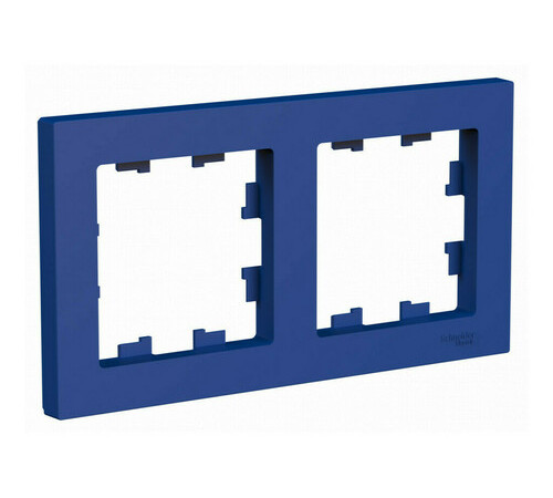 Рамка 2 поста Systeme Electric ATLASDESIGN, горизонтальная, аквамарин, ATN001102