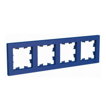 Рамка 4 поста Systeme Electric ATLASDESIGN, горизонтальная, аквамарин, ATN001104