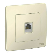 Розетка компьютерная RJ45 Systeme Electric BLANCA, скрытый монтаж, молочный, BLNIS045002