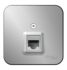 Розетка компьютерная RJ45 Systeme Electric BLANCA, открытый монтаж, алюминий, BLNIA045003