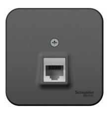 Розетка компьютерная RJ45 Systeme Electric BLANCA, открытый монтаж, антрацит, BLNIA045006