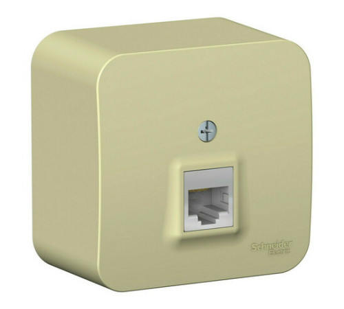 Розетка компьютерная RJ45 Systeme Electric BLANCA, открытый монтаж, бежевый, BLNIA045007
