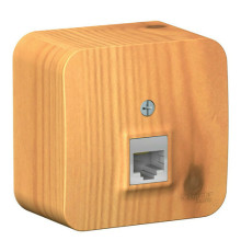 Розетка компьютерная RJ45 Systeme Electric BLANCA, открытый монтаж, ясень, BLNIA045005