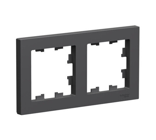 Рамка 2 поста Systeme Electric ATLASDESIGN, базальт, ATN001402