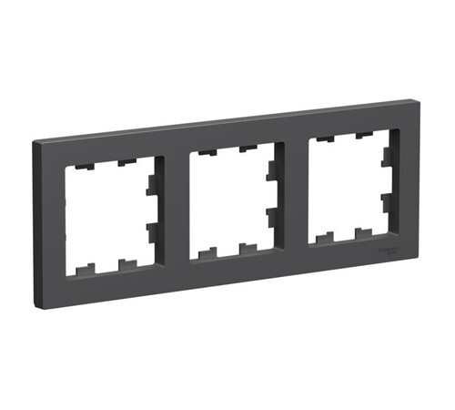 Рамка 3 поста Systeme Electric ATLASDESIGN, базальт, ATN001403