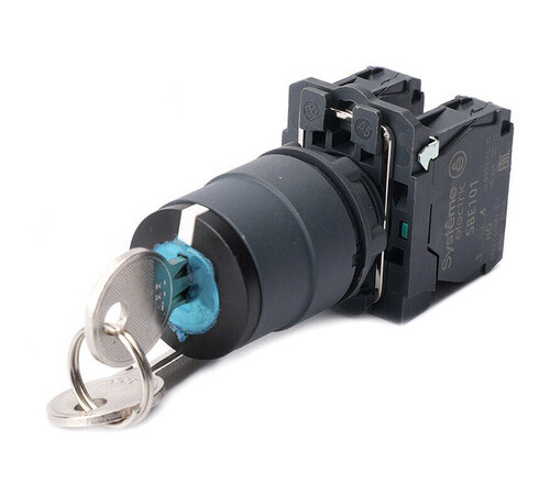 Переключатель SB5 в сборе модульный 22мм 3позиции с фиксацией ключ центр 2НО