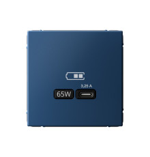 Розетка USB type C Systeme Electric ARTGALLERY, скрытый монтаж, аквамарин