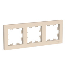 Рамка 3 поста Systeme Electric ATLASDESIGN, бежевый