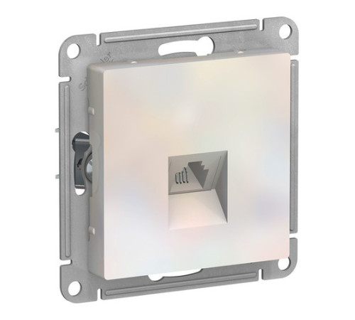 Розетка телефонная 1xRJ11 Systeme Electric ATLASDESIGN, жемчуг