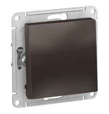 Выключатель 1-клавишный кнопочный Systeme Electric ATLASDESIGN, скрытый монтаж, мокко