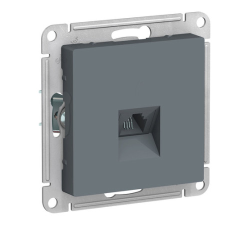 Розетка телефонная 1xRJ11 Systeme Electric ATLASDESIGN, грифель