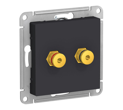 Аудио-розетка Systeme Electric ATLASDESIGN, карбон