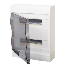 Распределительный шкаф Schneider Electric Easy9, 24 мод., IP40, навесной, пластик, прозрачная дверь, с клеммами