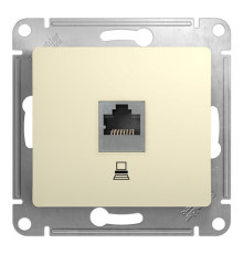 Розетка 1xRJ45 Cat.5 Systeme Electric GLOSSA, бежевый