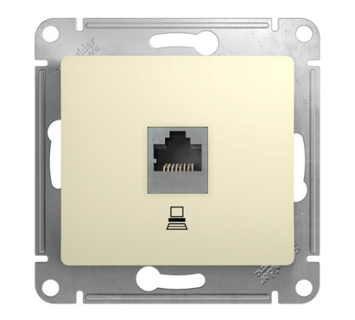 Розетка 1xRJ45 Cat.5 Systeme Electric GLOSSA, бежевый